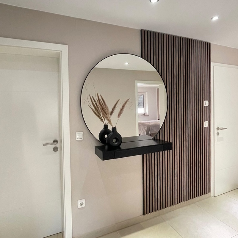 Diverse Materiale Benzi Lemn Decoratiuni Birou Panouri Perete Gratare Panouri Fono-absorbante Solutie Proiect Design Grafic