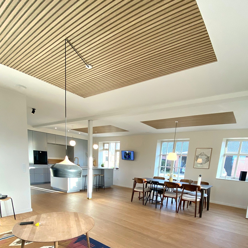 Akupanel Design Panouri de perete acustice din lemn Model 3D Lamele din lemn izolate fonic pentru acasă, hotel, școală, cinema, spital, utilizare