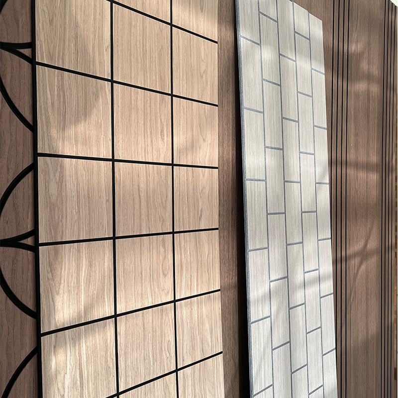 Stil design industrial furnir din lemn Panou acustic de perete Panouri din spumă pentru aplicare acustică în apartamente