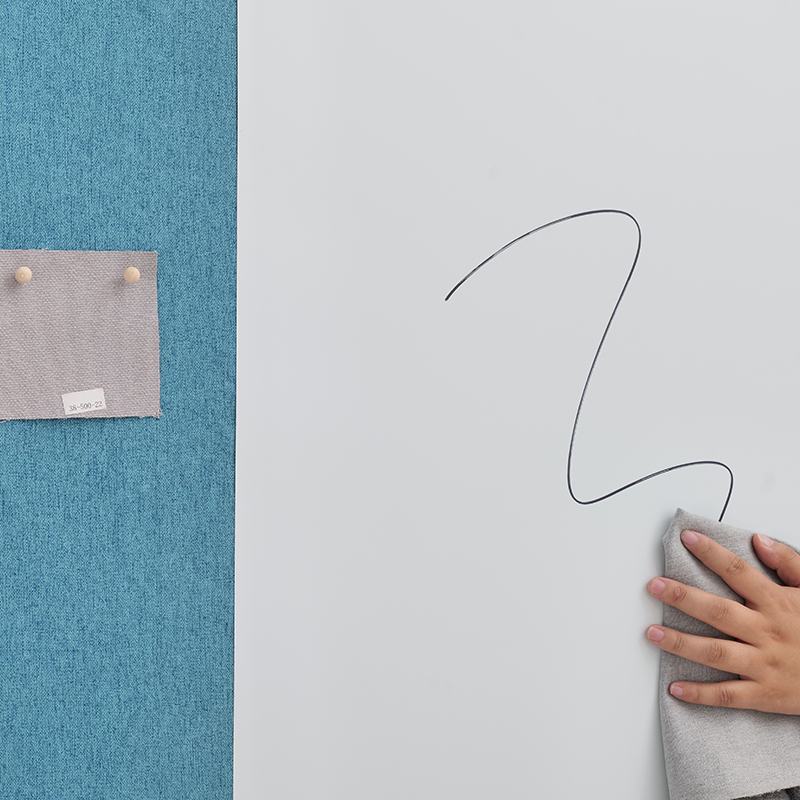 Tablă acustică de scris albă pentru țesătură pentru sala de ședințe de birou, învelită cu sticlă securizată magnetică, absorbiți zgomotul cu scriere Tablă acustică de scris albă pentru țesătură pentru sala de ședințe de birou, învelită cu sticlă securizată magnetică, absorbiți zgomotul cu scriere